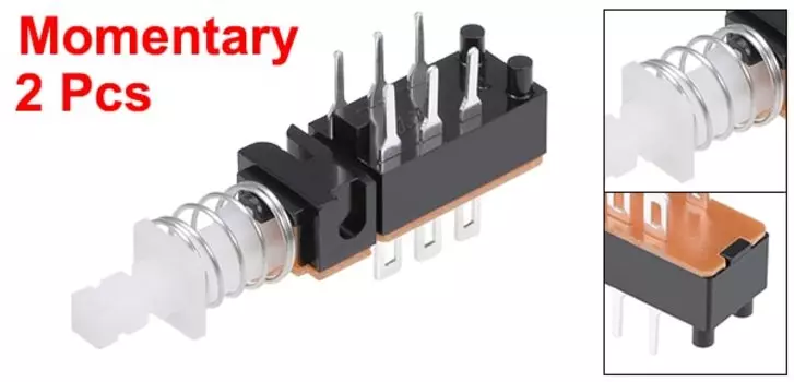 UXCELL пластиковый кнопочный выключатель 2/5 шт. DPDT 6 контактов