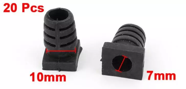 UXCELL Резиновые кабельные втулки 20 шт. 9 мм/10 мм