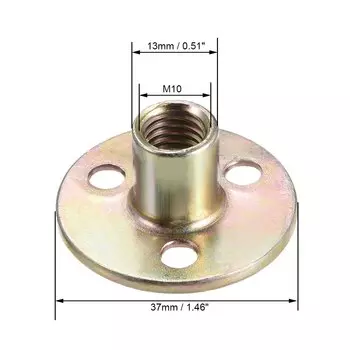 UXCELL Тройники с отверстием для штифта, углеродистая сталь, 10 шт.