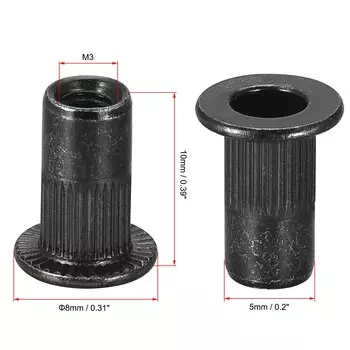 UXCELL Заклепки М3 М4 М5 М6 М8 из углеродистой стали 20 шт.