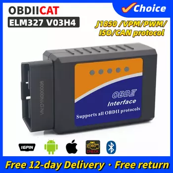 V03H4 ELM327 Bluetooth OBD2 на Android IOS OBD II Диагностический адаптер считывателя кодов