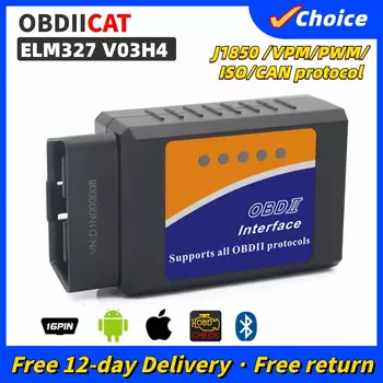 V03H4 ELM327 Bluetooth OBD2 на Android IOS OBD II Диагностический адаптер считывателя кодов