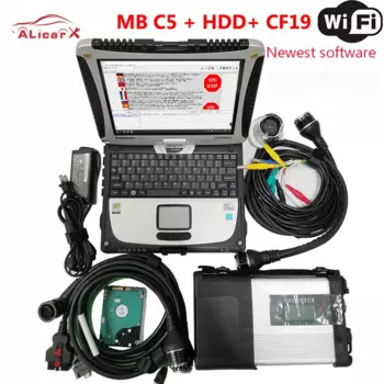 V06/2023 полный чип MB Star SDConenct C5 установочный ноутбук CF19 Toughbook полная система MB star инструмент для диагностики грузовика готовый к использованию
