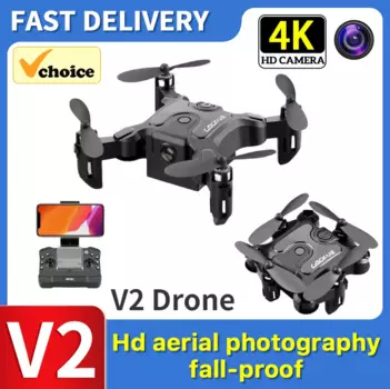 V2 складной 4K мини-Дрон WIFI дистанционное управление Дрон fpv Самолет аэрофотосъемка с фиксированной высотой Квадрокоптер вертолет Дроны