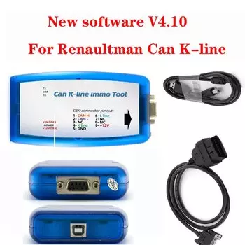 V4.10 для Renaultman Can K-line Immo Tool для Renault CAN/K-line Immo Tool OBD2 программатор R/W EEPROM