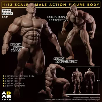 В наличии ADAM Toys Ad01 1/12 Коллекционная фигурка тела Strong Muscle Comic Hero Joint Body 17 см Мужская фигурка солдата Модель
