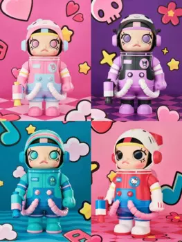 В наличии Аутентичная фигурка Mega Space Sanrio Hello Kitty Melody Kuromi Kawaii Molly 400% Fashion Tide, милая кукла, декор, подарок
