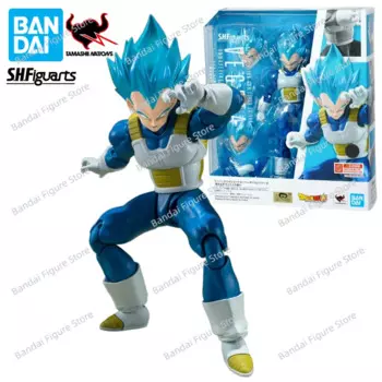 В наличии Bandai Dragon Ball S.H. Фигуртс SHF Super Saiyan God Vegeta Unwavering Saiyan Pride аниме экшн-фигурка Игрушечная модель