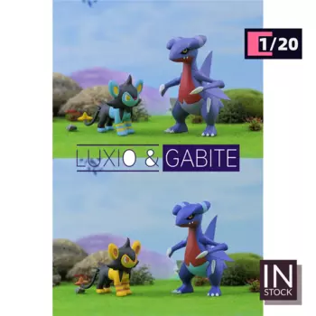 [В наличии] Фигурка из смолы 1/20 [FLF] - Luxio & Gabite