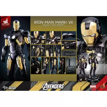 В наличии HotToys MMS741-D61 IRON MAN MARK VII ЧЕРНАЯ и ЗОЛОТАЯ ВЕРСИЯ 1/6 Анимационная фигурка Игрушка Подарочная модель Коллекция Хобби