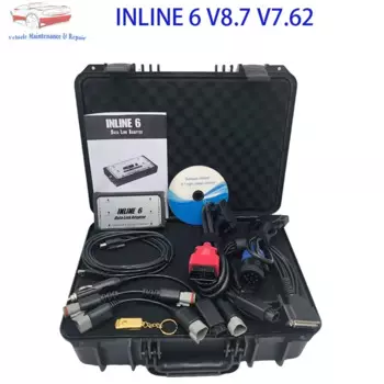 В наличии INLINE 6 V8.7 V7.62 Data Heavy Duty INLINE6 для диагностики Cummins Полный INLINE Инструмент для диагностики тяжелых грузовиков