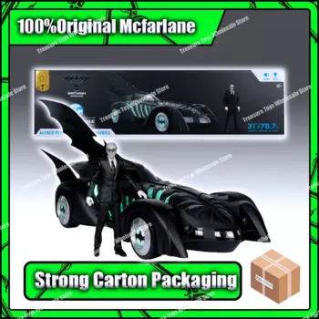 В наличии Mcfarlane Toys Dc Multiverse Alfred Pennyworth & Batmobile (Batman Forever) Аниме Фигурка Модель Детские Подарки Игрушки