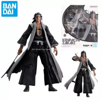 В наличии Оригинал Bandai S.H. Фигуртс SHF отбеливатель тысячелет кровавой войны KENPACHI ZARAKI аниме модельный комплект Готовые Игрушки Подарки