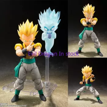 В наличии оригинальная фигурка SHF Gotenks, модель игрушки в подарок SH Figuarts, желтые волосы