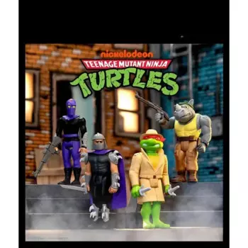 В наличии Super7 3,75 дюймов Rocksteady ступня солдатика реакционная фигурка Кукла коллекционная игрушка подарок на Хэллоуин
