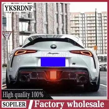 V-образный задний спойлер из настоящего углеродного волокна для багажника, гоночный багажник, крыло для автомобиля, Стайлинг для Toyota Supra A90 MK5 2019 2020 2021