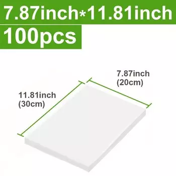 Вакуумный упаковщик Magic Seal Гладкие плоские пакеты Размер 7,87X11,81 дюйма Упаковка из 100 предварительно вырезанных кухонных вакуумных пакетов для еды, без BPA