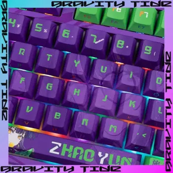 Valkyrie 87 клавиш 80% индивидуальная механическая клавиатура игровая клавиатура аниме клавиатура беспроводная/проводная/Bluetooth Hi-Fi фиолетовая клавиатура