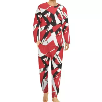 Ван Хилен Пижамы с длинными рукавами Dance The Night Away 2-х предметные пижамные комплекты для сна Осенний мужской графический модный домашний костюм большого размера