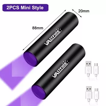 VASTFIRE Мини ультрафиолетовый фонарик 365 нм