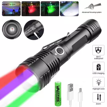 VASTFIRE Тактический фонарик RGBW 4 в 1