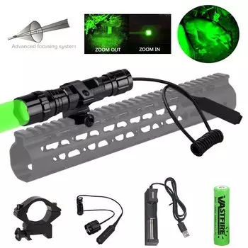 VASTFIRE тактический зеленый фонарик 350 люмен