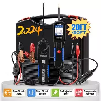 2025 VDIAGTOOL V200PRO 12/24 В автомобильный зонд питания 40 футов/12 м тестер кабельных цепей с реле/предохранителем, инструменты для поиска выключателя