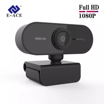 Веб-камера 1080P Full HD, USB, вращение на 360 °, со встроенным микрофоном