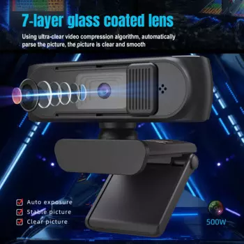 Веб-камера 2,5 K, 5 МП, Full HD, USB, с микрофоном