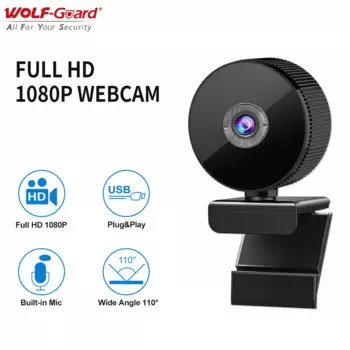 Веб-камера Wolf-Guard 1080P, 4K, Full HD, USB2.0/3,0, сетевая, с микрофоном, Plug and Play, для ПК, MAC, настольного компьютера, ноутбука, совещаний