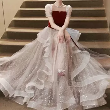 Вечернее платье по индивидуальному заказу, бальное платье без бретелек со рюшами, длиной до пола, без бретелек на шнуровке, красные с короткими рукавами, новые вечерние вечерние платья Wo