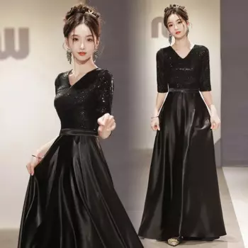 Вечерние платья Женское элегантное вечернее платье для женщин 2023. Элегантные и красивые женские платья с длинными рукавами. Праздничное платье 2024