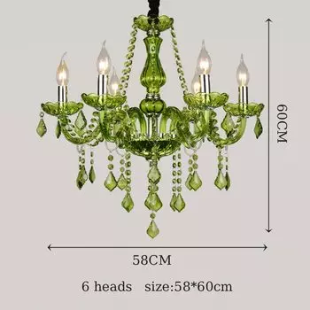 Veci хрустальная люстра зелёная E14