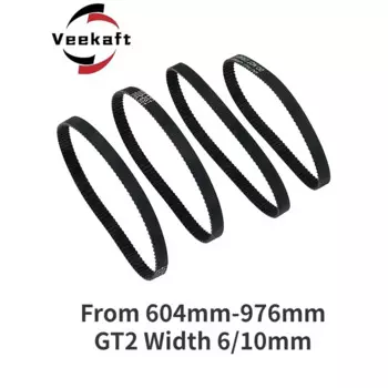 Veekaft резиновый ремень ГРМ 2GT 6/10 мм 604-976 мм