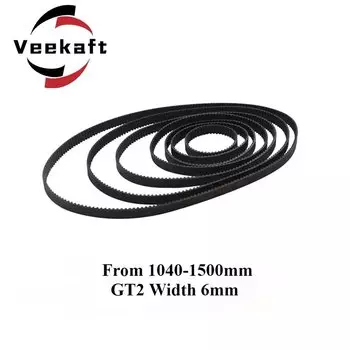 Veekaft Резиновый ремень ГРМ 2GT 6 мм 1040-1500 мм