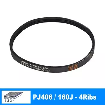VEGA V-ремень PJ406 160J 4/5/6/7 ребра для запчастей ремня двигателя DIYModel