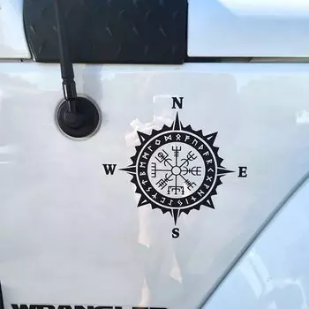 Vegvisir рунический компас автомобильные виниловые наклейки Viking Norse автомобильные окна грузовика Декор наклейки аксессуары для тюнинга
