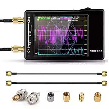 Векторный анализатор сетевой антенны NanoVNA-H, 2,8 дюйма, 10 кГц-1,5 ГГц, MF HF, VHF, UHF со слотом для SD-карты, версия V3.6, анализатор спектра