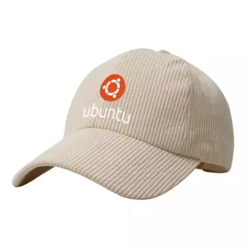 Вельветовая Бейсболка унисекс с логотипом Ubuntu