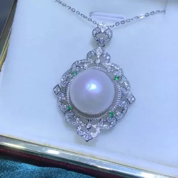 Великолепная фотоподвеска, серебряное крепление, фотоаксессуары, фурнитура, аксессуары для жемчуга 13-14 мм