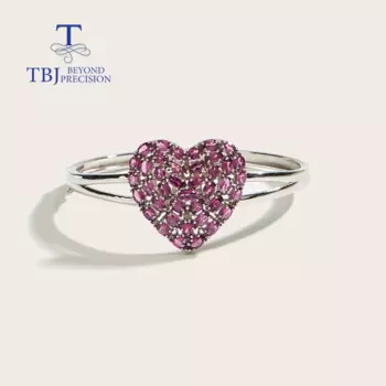 Великолепный Женский браслет из серебра 925 пробы с натуральным гранатом