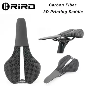 Велосипедное седло RIRO из углеродного волокна с 3D принтом, ультратонкое эргономичное удобное сиденье 138g для дорожных/горных велосипедов, запчасти