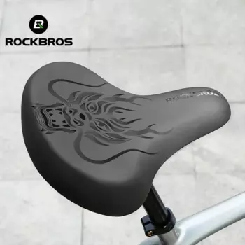 Велосипедное седло ROCKBROS, воздухопроницаемая силиконовая амортизирующая поверхность, ПВХ кожа