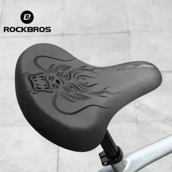 Велосипедное седло ROCKBROS, воздухопроницаемая силиконовая амортизирующая поверхность, ПВХ кожа