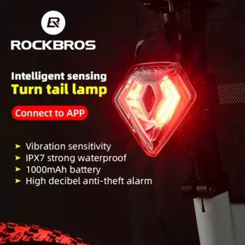 Велосипедный задний фонарь ROCKBROS, 1000 лм, мАч