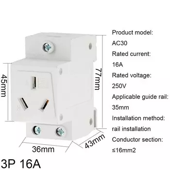 VENSTPOW 2P 3P 4P 5-контактный разъем для DIN-рейки AC30 10-16А 250-440В