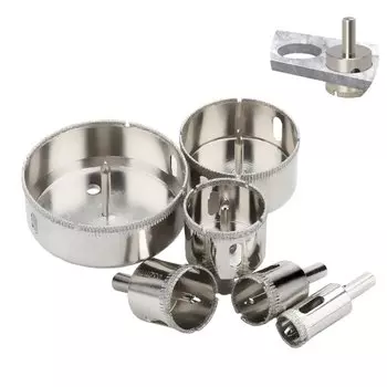 Открывалка для стеклянных отверстий с центральным сверлом, 16-150 мм, позиционирование керамической плитки, стекла, камня, керамики, мрамора, алмазного песочного сверла