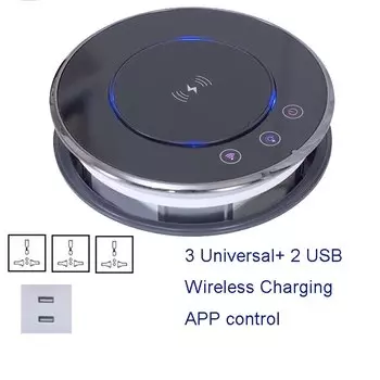 VENSTPOW Электрические подъемные розетки с беспроводной зарядкой