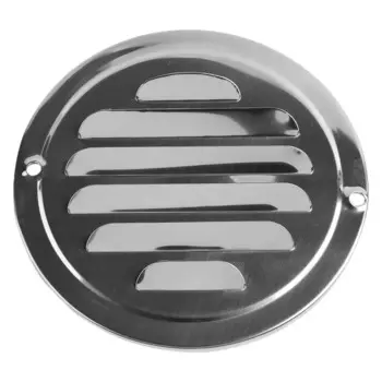 Вентиляционная решетка из нержавеющей стали для наружной стены, круглые воздуховоды, вентиляционные решетки, плоская круглая вентиляционная решетка, 80 мм, 100 мм, вентиляция