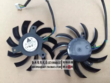 Вентилятор Delta Electronics AUB0812SHB 9F1Y Dua, Бескаркасный вентилятор для сервера, постоянный ток 12 В, 0,40 А, диаметр 75 мм 40 мм c.t.c 4-Wire